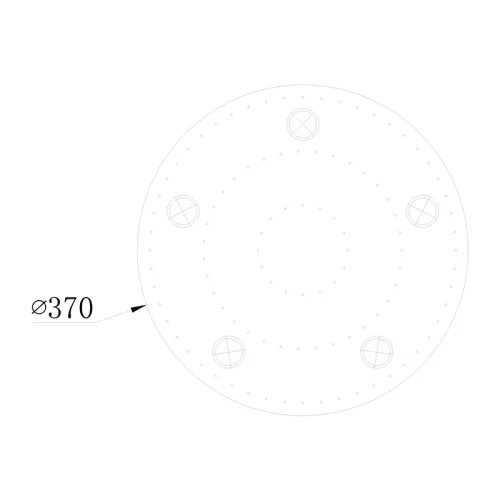 ELDLUX ELDILEN Kristallglas-Deckenleuchte Ø370 E14×5