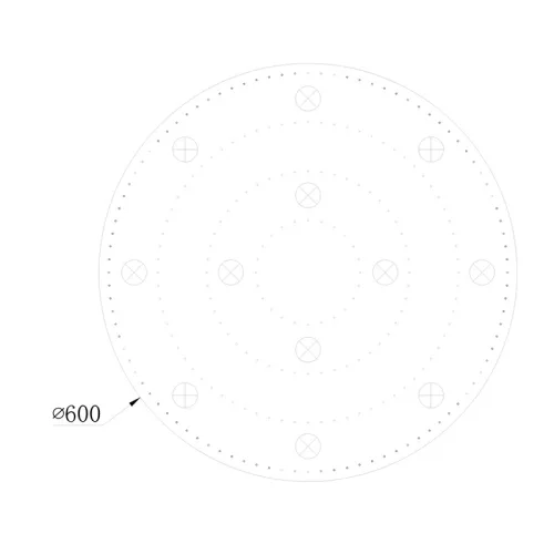 ELDLUX ELDILEN Kristallglas-Deckenleuchte Ø600 E14×12