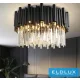 ELDLUX Kristallglas-Deckenleuchte E14×3 D300x300mm Schwarz