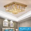ELDLUX Kristallglas-Deckenleuchte E14×13 D600x600x350mm Gold