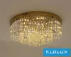 ELDLUX Kristallglas-Deckenleuchte E14×5 D400x350mm Gold