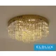 ELDLUX Kristallglas-Deckenleuchte E14×5 D400x350mm Gold