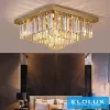 ELDLUX Kristallglas-Deckenleuchte E14×12 D500x500x350mm Gold