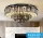 ELDLUX Kristallglas-Deckenleuchte E14×10 D500x350 mm Schwarz
