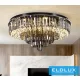 ELDLUX Kristallglas-Deckenleuchte E14×19 D780x350mm Schwarz
