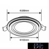 UNIVERSO Rundes LED-Einbauleuchtenpanel 18 W 1800 lm CCT mit Schalter IP20 Weiß