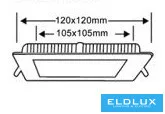 UNIVERSO Quadratische LED-Einbauleuchte 6 W 480 lm CCT/Kap. 120° IP20 Weiß 120 x 120 mm Ausschnitt: 105 x 105 mm 3 Jahre