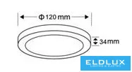UNIVERSO Rundes LED-Außenpanel 6 W 480 lm CCT/Kap. 120° IP20 Weiß D120x34mm 3 Jahre