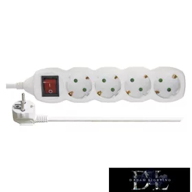   EMOS Steckdosenleiste (Verlängerungskabel) 4 Steckdosen 3 m 1,5 mm² schaltbar