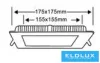 UNIVERSO Quadratische LED-Einbauleuchte 12 W 1200 lm CCT/Kap. 120° IP20 Weiß 175 x 175 mm Ausschnitt: 155 x 155 mm 3 Jahre