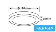 UNIVERSO Rundes LED-Wandpaneel 12 W 1200 lm CCT/Kap. 120° IP20 Weiß D170x35 mm 3 Jahre