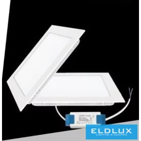   UNIVERSO Quadratische LED-Einbauleuchte 18 W 1800 lm CCT/Kap. 120° IP20 Weiß 225 x 225 mm Ausschnitt: 205 x 205 mm 3 Jahre