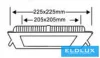 UNIVERSO Quadratische LED-Einbauleuchte 18 W 1800 lm CCT/Kap. 120° IP20 Weiß 225 x 225 mm Ausschnitt: 205 x 205 mm 3 Jahre