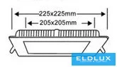 UNIVERSO Quadratische LED-Einbauleuchte 18 W 1800 lm CCT/Kap. 120° IP20 Weiß 225 x 225 mm Ausschnitt: 205 x 205 mm 3 Jahre