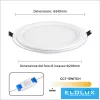 UNIVERSO Rundes LED-Einbaupanel 24 W 2400 lm CCT/Kap. 120° IP20 Weiß D240 mm Ausschnitt: D205 mm