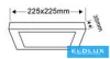 UNIVERSO Quadratisches LED-Panel zur Aufputzmontage 18 W 1800 lm CCT/Kap. 120° IP20 Weiß 225 x 225 x 35 mm 3 Jahre