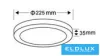 UNIVERSO Rundes LED-Panel für den Außenbereich 18 W 1800 lm CCT/Kap. 120° IP20 Weiß D225x35mm 3 Jahre