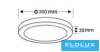 UNIVERSO Rundes LED-Panel für den Außenbereich 24 W 2400 lm CCT/Kap. 120° IP20 Weiß D300x35mm 3 Jahre