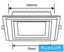 UNIVERSO Quadratische LED-Einbauleuchte 6 W 500 lm CCT/Kap. 120° IP20 Weiß 100 x 100 mm Ausschnitt: 75 x 75 mm