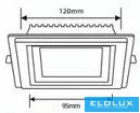 UNIVERSO Quadratische LED-Einbauleuchte 9 W 780 lm CCT/Kap. 120° IP20 Weiß 120 x 120 mm Ausschnitt: 95 x 95 mm