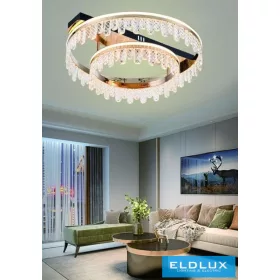   UNIVERSO Kristallglas-Deckenleuchte 72 W 5760 lm CCT Roségold D600x200 mm