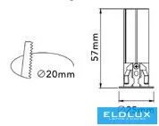 UNIVERSO Mini-Strahler 3 W 145 lm 6500 K IP20 Schwarz D25x57 mm Ausschnitt: D20 mm