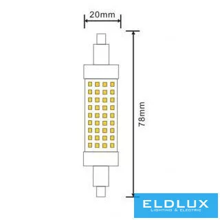 UNIVERSO LED-Glühbirne R7S 8W 880lm 4000K CRI≥80 Ø20x78mm