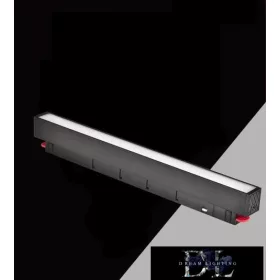   UNIVERSO Magnetisch an Schienen montierbare lineare Lampe DC:48V 14W 1050LM 3000K RA90 IP20 300x45x24mm Schwarz