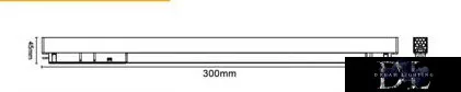 UNIVERSO Magnetisch an Schienen montierbare lineare Lampe DC:48V 14W 1050LM 3000K RA90 IP20 300x45x24mm Schwarz