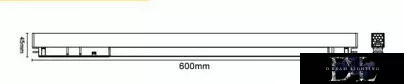 UNIVERSO Magnetisch an Schienen montierbare lineare Lampe DC:48V 24W 1800LM 4000K RA90 IP20 600x45x24mm Schwarz