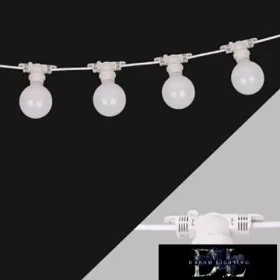   UNIVERSO Party-Lichterkette 2x0,75㎟ 11 m 10xE27 Maximale Verlängerung: 80 m/600 W IP44 Weiß