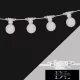 UNIVERSO Party-Lichterkette 2x0,75㎟ 11 m 10xE27 Maximale Verlängerung: 80 m/600 W IP44 Weiß