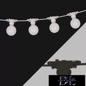   UNIVERSO Party-Lichterkette 2x0,75㎟ 11 m 10xE27 Maximale Verlängerung: 80 m/600 W IP44 Schwarz