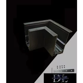   UNIVERSO Magnetische Schieneneckverbindung 65 x 65 x 50 mm Schwarz