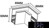 UNIVERSO Magnetische Schieneneckverbindung 65 x 65 x 50 mm Schwarz