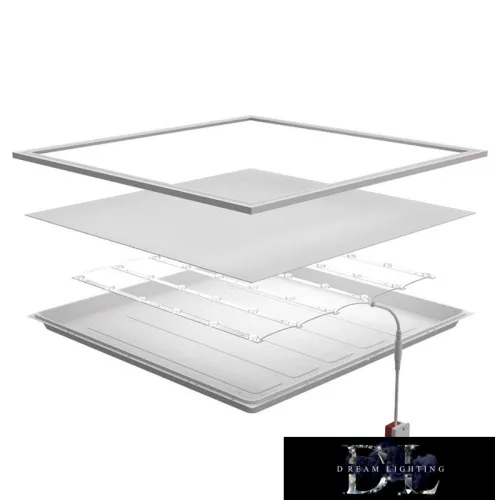 Union Knights Einbau-LED-Panel 60 x 60 cm mit Philips-Transformator 40 W 4800 LM 4000 K CRI > 80 IP20 3 Jahre