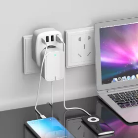   ELDLUX Steckdosenleiste mit USB-Ladestation 1xSCHUKO 16A + 3xUSB A 5V/2,4A + 1xUSB C 5V/3A