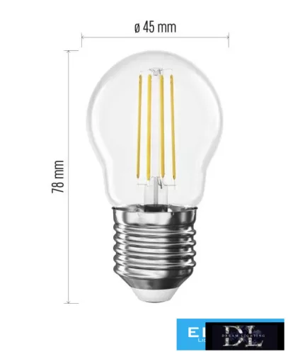 EMOS LED-Glühbirne Filament Mini Globe / E27 / 1,8 W (25 W) / 250 lm / Warmweiß