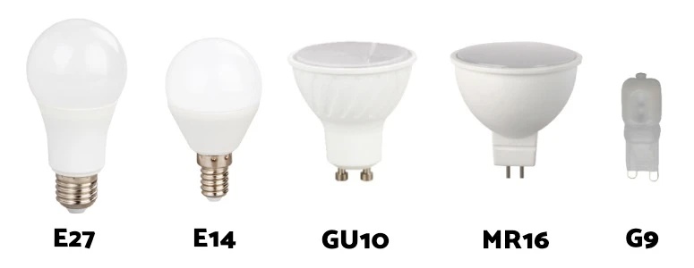 Izzó foglalat típusok